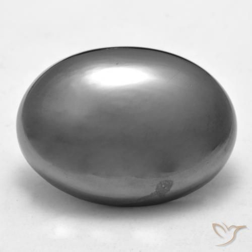 Ematite Grigio argento naturale da 40.76 ct, Taglio ovale, Opaco