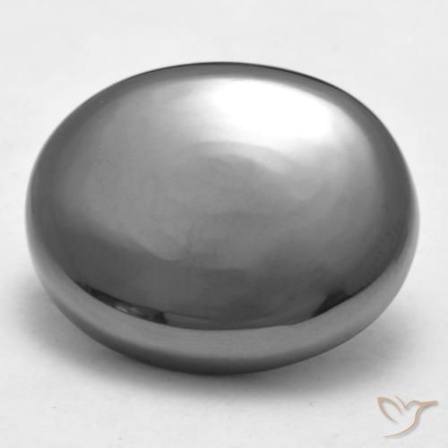 33.23ct Naturale Grigio medio Ematite, Ovale, Opaco