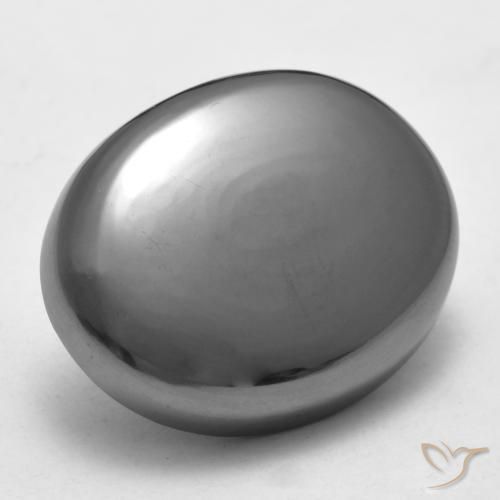 Ematite Grigio medio naturale da 33.23 ct, Ovale, Opaco