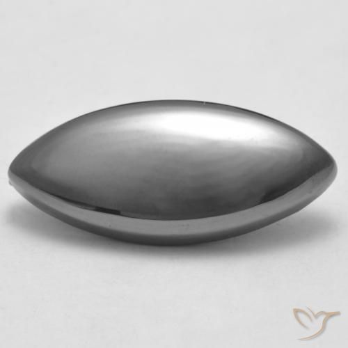 Ematite Grigio medio naturale da 25.87 ct, Taglio marquise, Opaco