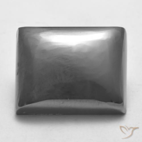 26.76ct Naturale Grigio medio Ematite, Taglio a baguette, Opaco