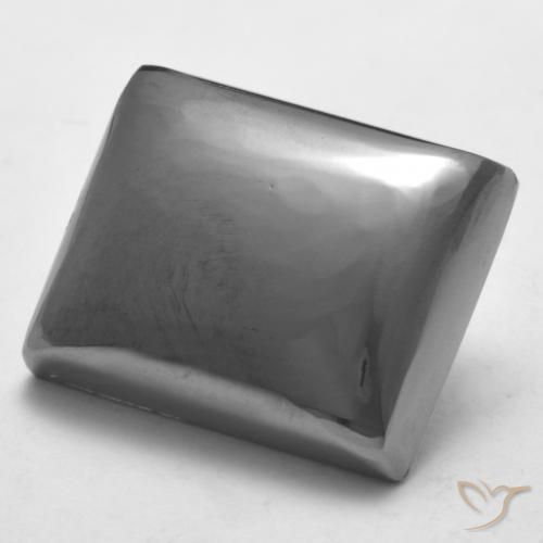 Ematite Grigio medio naturale da 26.76 ct, Taglio a baguette, Opaco