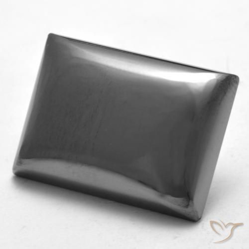 Ematite Grigio argento naturale da 21.86 ct, Taglio a baguette, Opaco