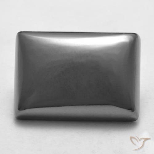 20.48ct Naturale Grigio argento Ematite, Taglio a baguette, Opaco