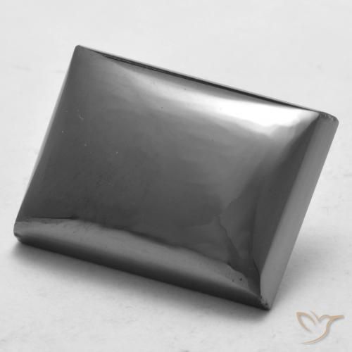 Ematite Grigio argento naturale da 24.59 ct, Taglio a baguette, Opaco