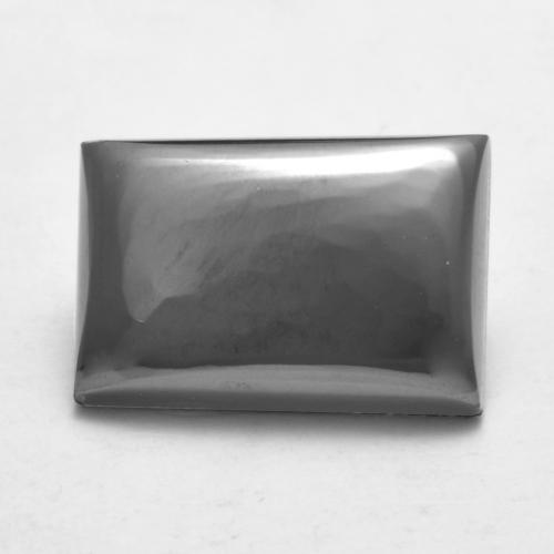 Ematite naturale grigio da 7,13 ct, baguette, opaco