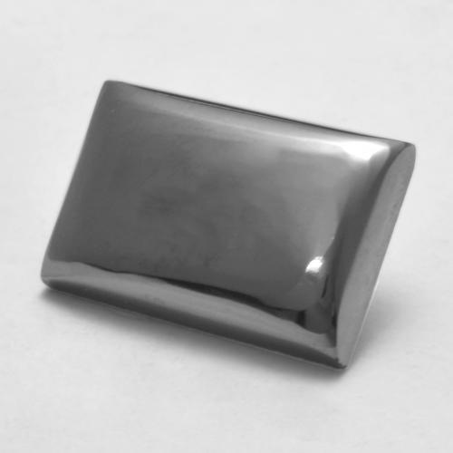 Ematite naturale grigio da 7,13 ct, baguette, opaco