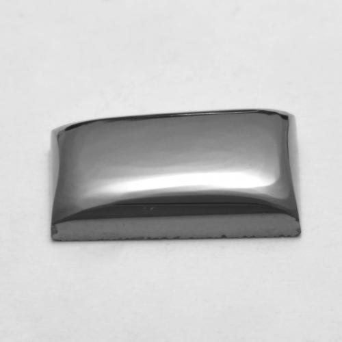 Ematite naturale grigio da 7,13 ct, baguette, opaco