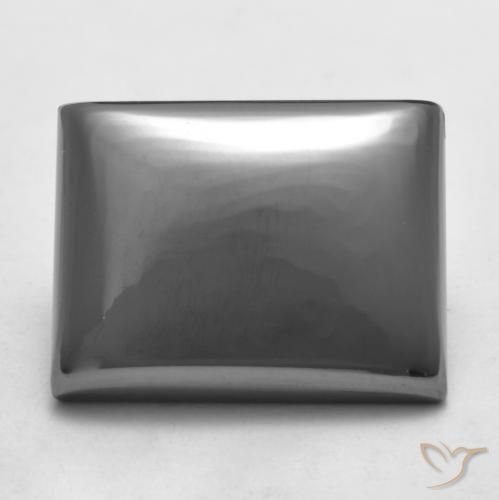24.45ct Naturale Grigio medio Ematite, Taglio a baguette, Opaco
