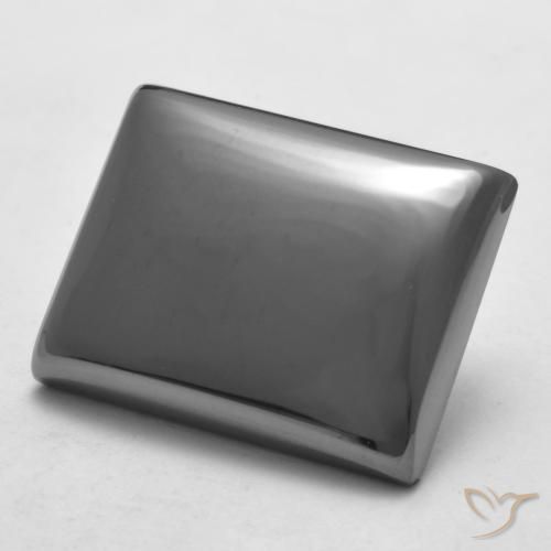 Ematite Grigio medio naturale da 24.45 ct, Taglio a baguette, Opaco
