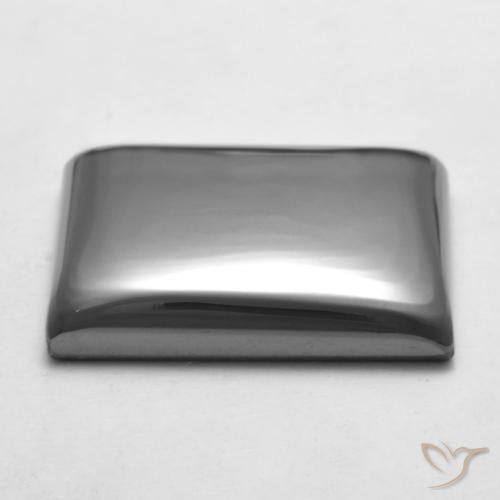 Ematite Grigio medio naturale da 24.45 ct, Taglio a baguette, Opaco
