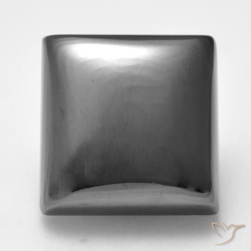 29.60ct Naturale Grigio medio Ematite, Quadrato, Opaco