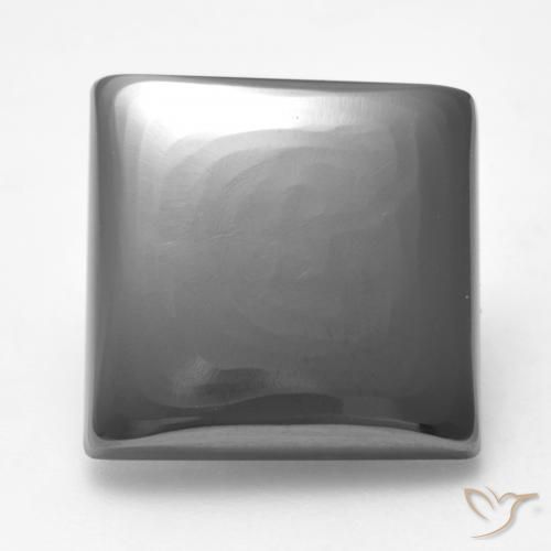 18.53ct Naturale Grigio argento Ematite, Quadrato, Opaco