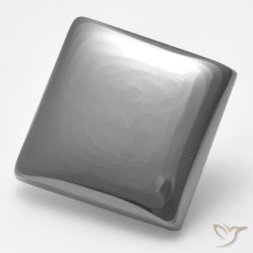 Ematite Grigio argento naturale da 18.53 ct, Quadrato, Opaco