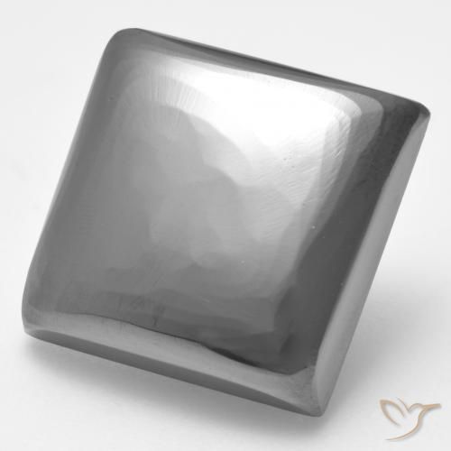 Ematite Grigio argento naturale da 27.58 ct, Quadrato, Opaco