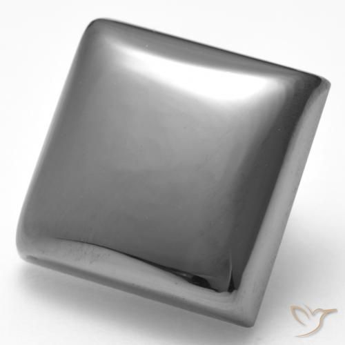 Ematite Grigio argento naturale da 26.28 ct, Quadrato, Opaco