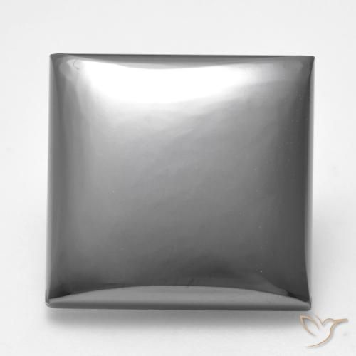 26.57ct Naturale Grigio argento Ematite, Quadrato, Opaco