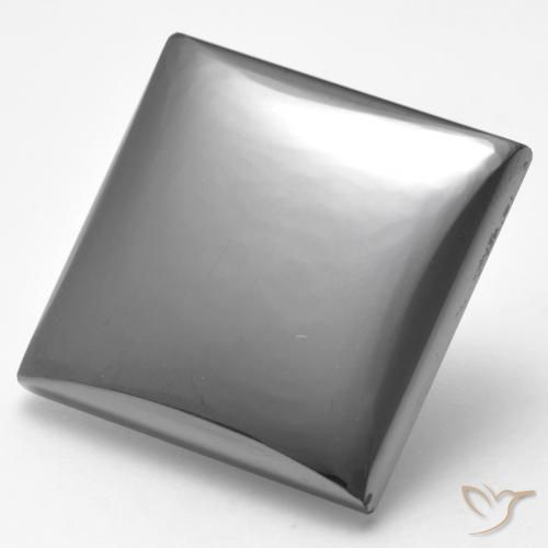 Ematite Grigio argento naturale da 26.57 ct, Quadrato, Opaco