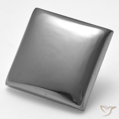 Ematite Grigio argento naturale da 28.19 ct, Quadrato, Opaco