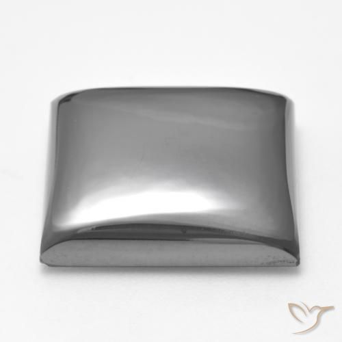 Ematite Grigio argento naturale da 28.19 ct, Quadrato, Opaco