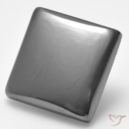 19.04ct Naturale Grigio argento Ematite, Quadrato, Opaco