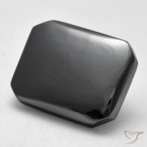 Ematite Grigio medio naturale da 14.86 ct, Ottagonale / Taglio smeraldo, Opaco