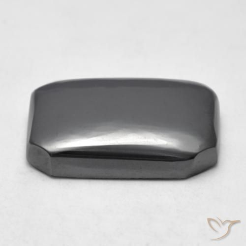 Ematite Grigio medio naturale da 14.86 ct, Ottagonale / Taglio smeraldo, Opaco