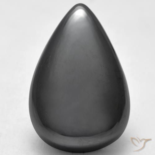 29.82ct Naturale Grigio medio Ematite, Forma a pera, Opaco