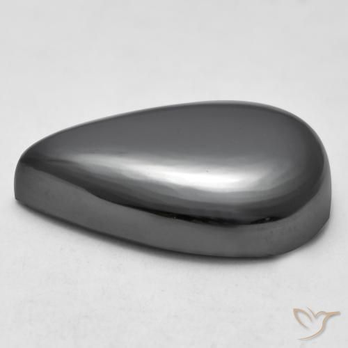 Ematite Grigio medio naturale da 29.82 ct, Forma a pera, Opaco