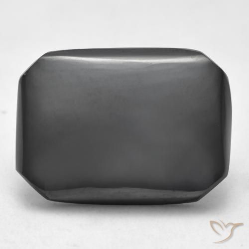 21.42ct Naturale Grigio medio Ematite, Taglio smeraldo, Opaco