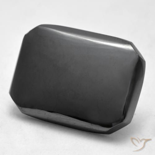 Ematite Grigio medio naturale da 21.42 ct, Ottagonale / Taglio smeraldo, Opaco