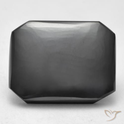 17.40ct Naturale Grigio medio Ematite, Taglio smeraldo, Opaco