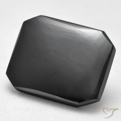 Ematite Grigio medio naturale da 17.40 ct, Ottagonale / Taglio smeraldo, Opaco