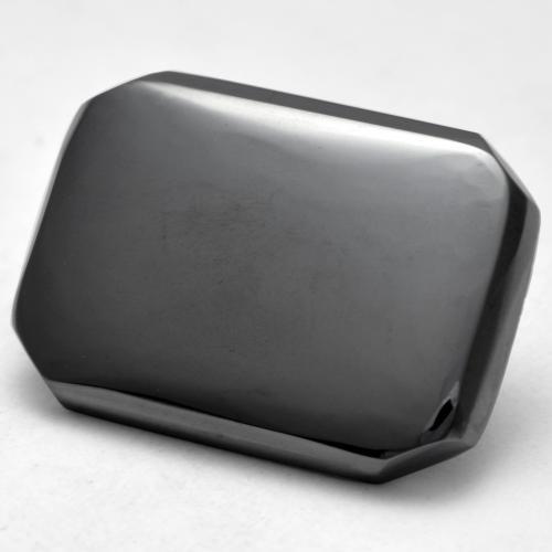 Ematite Grigio medio naturale da 17.73 ct, Taglio smeraldo, Opaco
