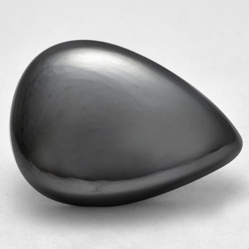 Ematite Grigio medio naturale da 39.86 ct, Forma a pera, Opaco