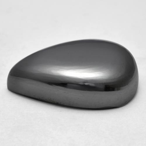 Ematite Grigio medio naturale da 39.86 ct, Forma a pera, Opaco