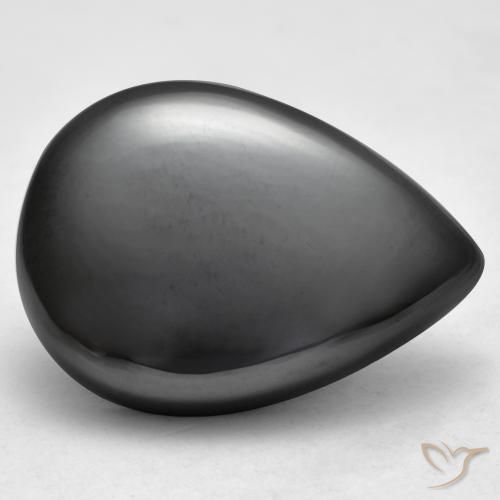 Ematite Grigio medio naturale da 33.56 ct, Forma a pera, Opaco