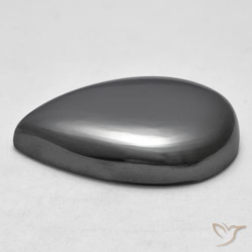 Ematite Grigio medio naturale da 33.56 ct, Forma a pera, Opaco