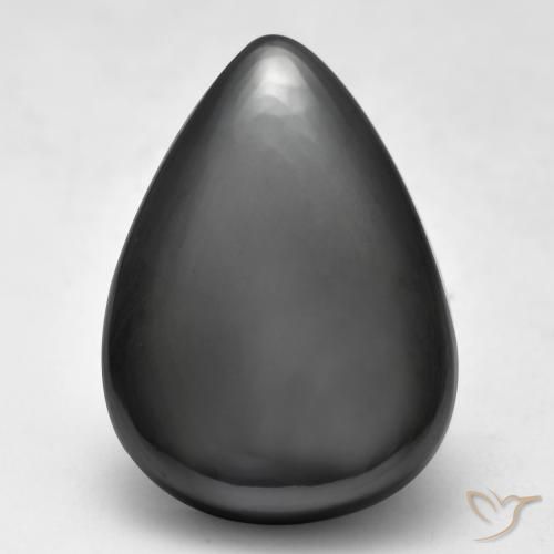 26.62ct Naturale Grigio medio Ematite, Forma a pera, Opaco