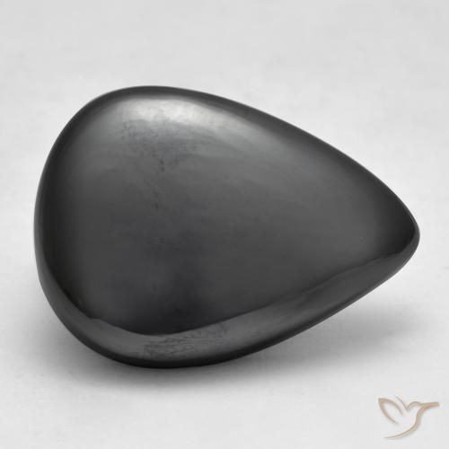 Ematite Grigio medio naturale da 26.62 ct, Forma a pera, Opaco