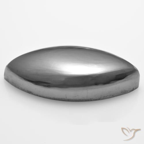 Ematite Grigio medio naturale da 26.89 ct, Taglio marquise, Opaco