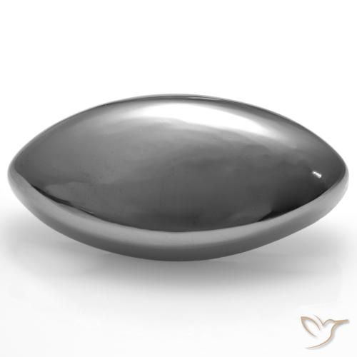 Ematite naturale grigio da 25,87 ct, marchesa, opaco