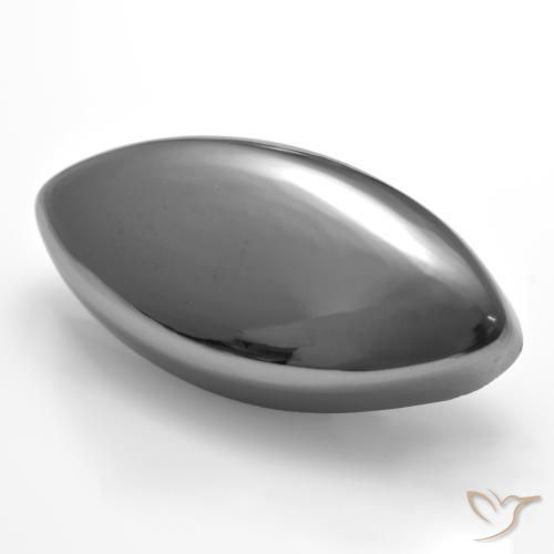 Ematite naturale grigio da 25,87 ct, marchesa, opaco