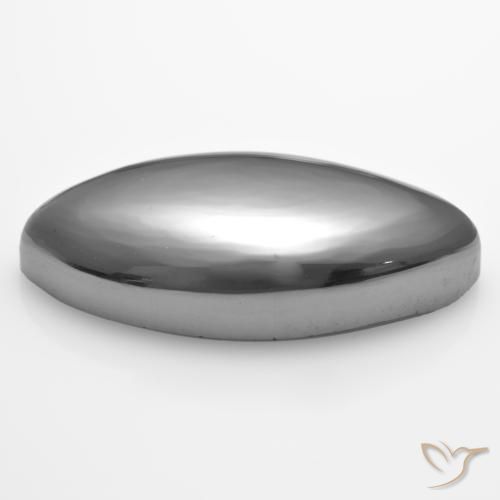 Ematite naturale grigio da 25,87 ct, marchesa, opaco
