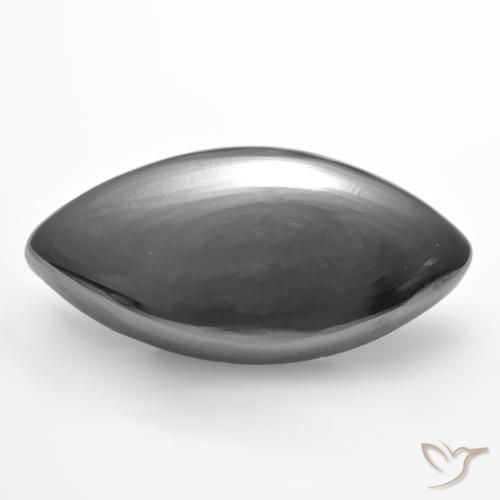 Ematite Grigio argento naturale da 14.97 ct, Taglio marquise, Opaco