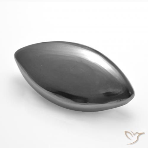 Ematite Grigio argento naturale da 14.97 ct, Taglio marquise, Opaco
