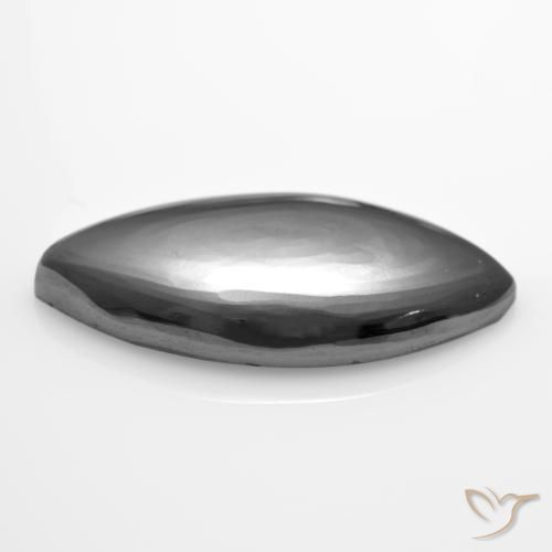 Ematite Grigio argento naturale da 14.97 ct, Taglio marquise, Opaco