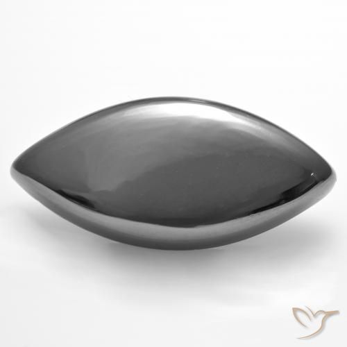 Ematite Grigio medio naturale da 24.45 ct, Taglio marquise, Opaco