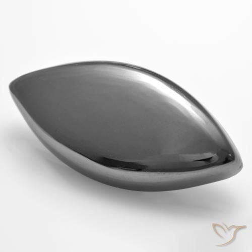 Ematite Grigio medio naturale da 24.45 ct, Taglio marquise, Opaco
