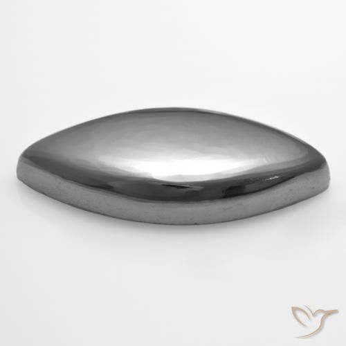 Ematite Grigio medio naturale da 24.45 ct, Taglio marquise, Opaco